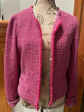 Drew pink tweed blazer size M